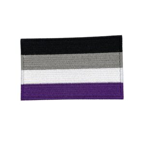 Asexual Flag Iron On Patches Rectangle Shape