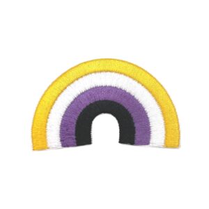 Non Binary Iron On Patches Rainbow Shape