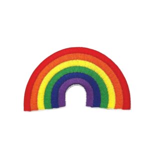 LGBT+ Gay Rainbow Iron On Patches Rainbow Shape