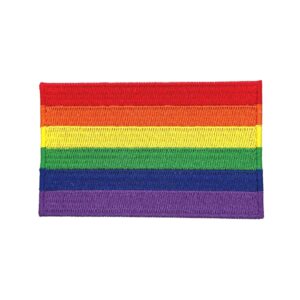 LGBT+ Gay Rainbow Iron On Patches Rectangle Shape