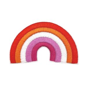 Lesbian Flag Iron On Patches Rainbow Shape