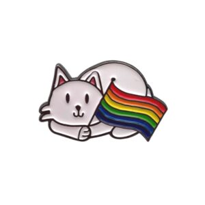 Pride Cat Enamel / Metal Pin Badge
