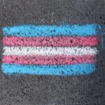 blue white and red striped textile