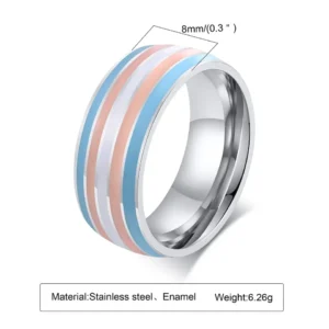 a transgender ring with different colors on it