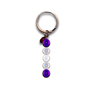 Grey Asexual Community Holographic Drop Keyring