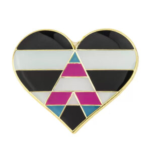 Transgender Ally Flag Heart Pin Badge