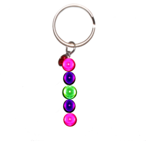 Trigender Community Holographic Drop Keyring