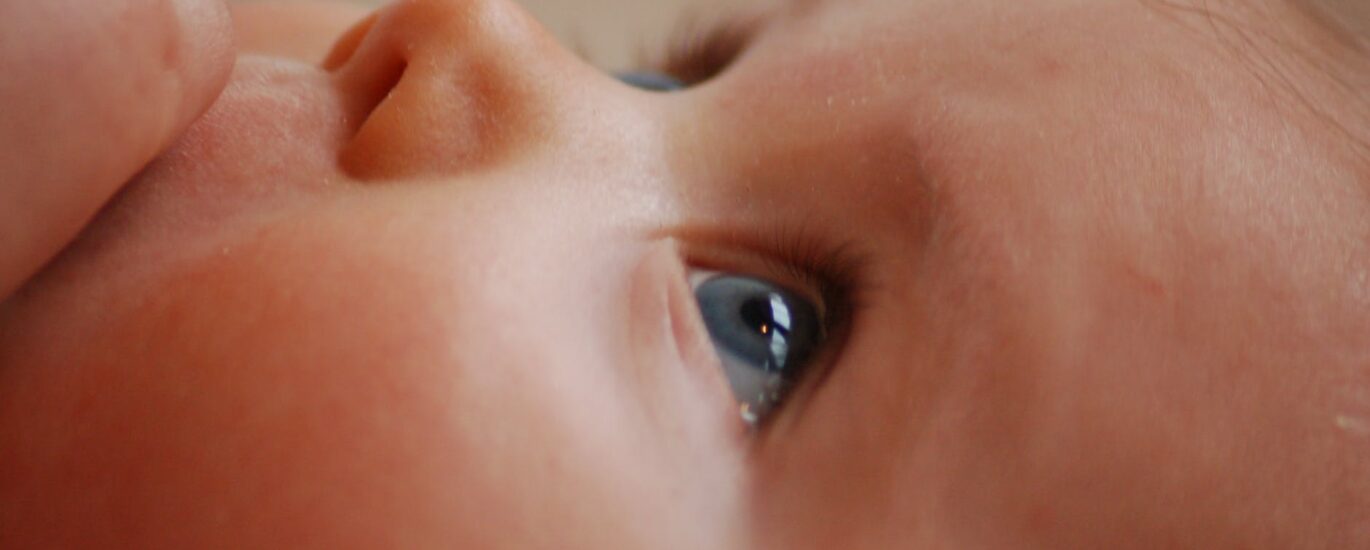 baby looking upwards