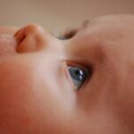 baby looking upwards