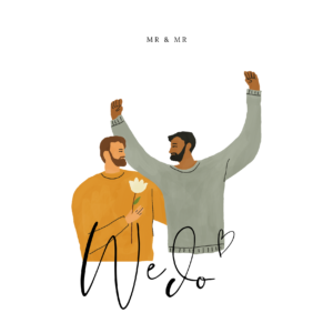 Gay Wedding Invite Two Happy Guys Customised