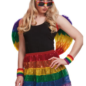 Gay Pride Rainbow Tiered Rainbow Skirt One Size