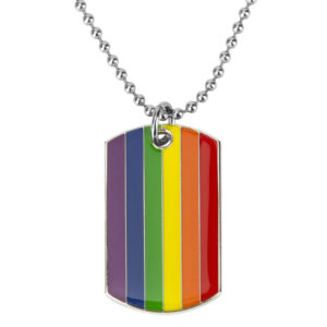 Gay Pride Rainbow Dog Tag