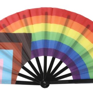 HUGE Progress Pride cracking fan 33cm x 66cm