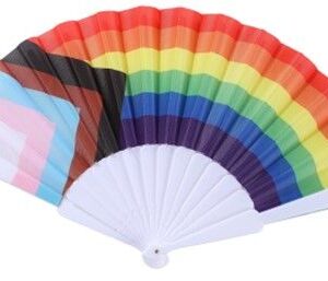 Progress Rainbow Pride Hand Fan