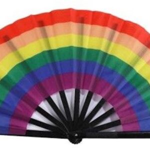 HUGE Gay Pride cracking fan 33cm x 66cm