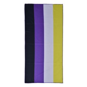 Ultra Lightweight Non Binary Pride Flag Beach Travel Towel 70cm x 140cm