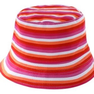 Lesbian Pride Bucket Hat Thin Stripe