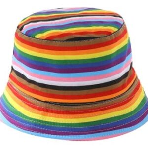 Progress Pride Rainbow Bucket Hat Striped