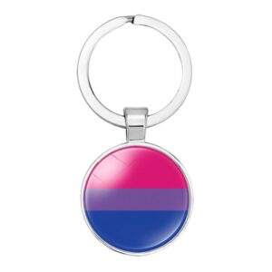 Bisexual Round Bezel Keyring
