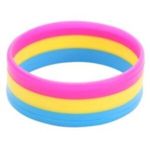 Pansexual silicone bracelet Stripe