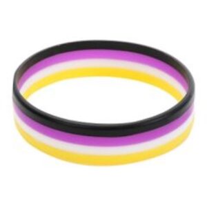 Non Binary silicone bracelet Stripe