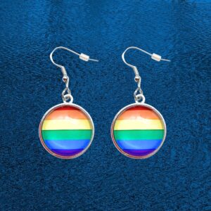 Rainbow Bezel Earrings