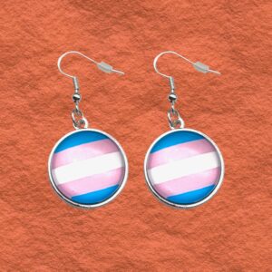 Transgender Bezel Earrings