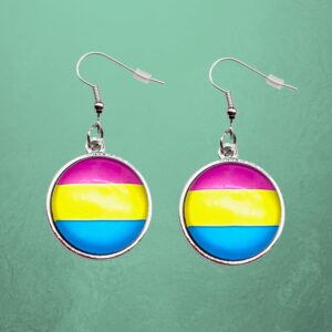 Pansexual Bezel Earrings