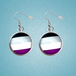 Asexual Bezel Earrings
