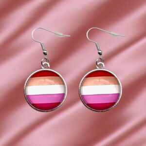 Lesbian Bezel Earrings