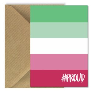 Abrosexual Pride Flag #PROUD Greeting Card Rectangle
