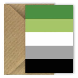 Aromantic Pride Flag Greeting Card Rectangle