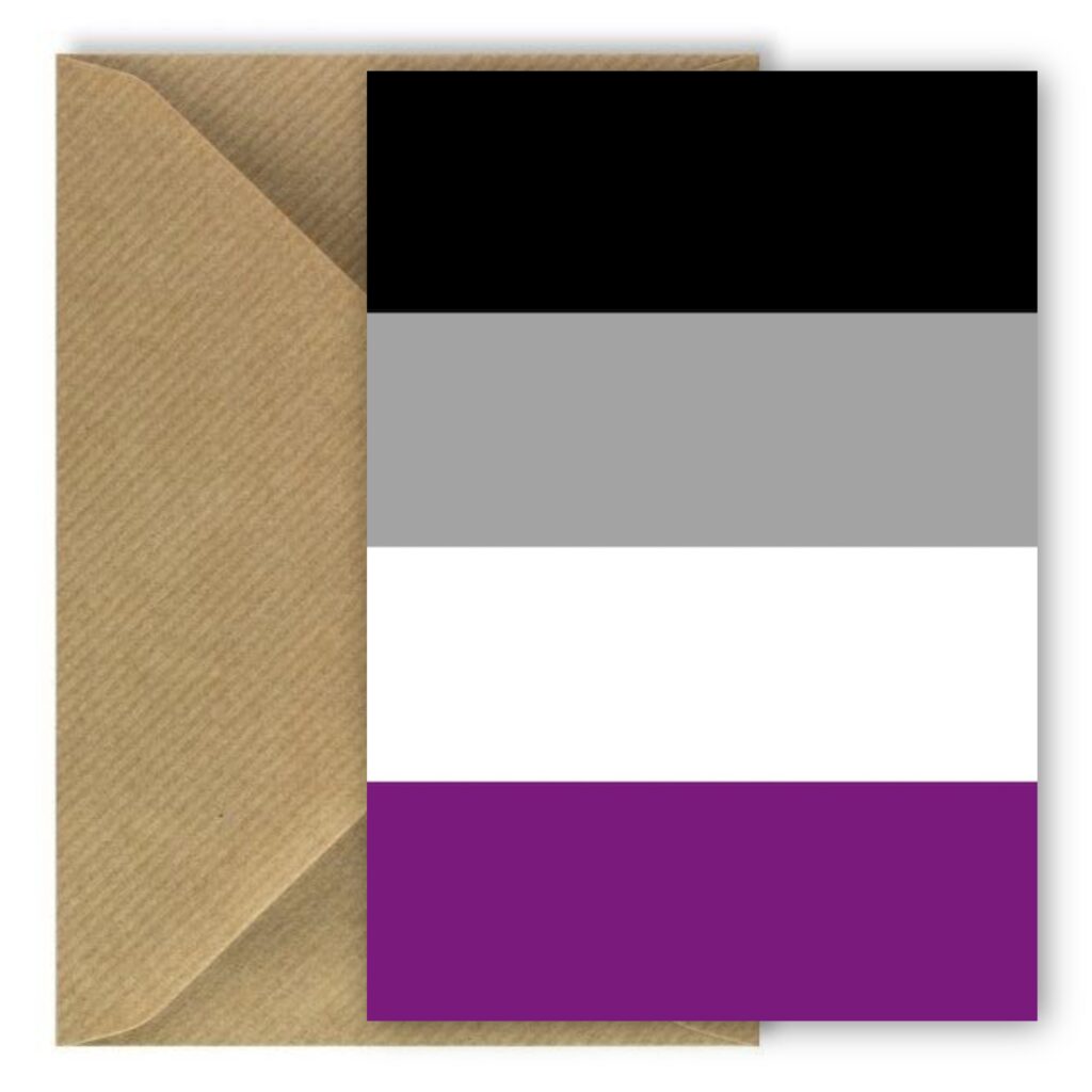 Asexual Flag Greeting Card Rectangle - THE PRIDE SHOP
