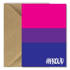 Bisexual Flag #PROUD Greetings Card Rectangle