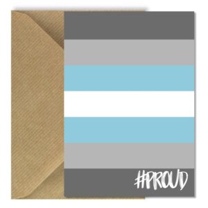 Demiboy Pride Flag #PROUD Greeting Card Rectangle