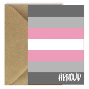 Demigirl Pride Flag #PROUD Greeting Card Rectangle