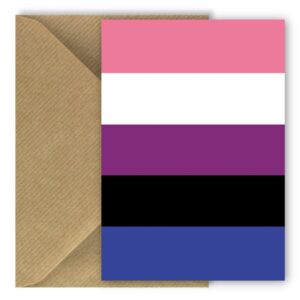 Gender Fluid Flag Greeting Card Rectangle