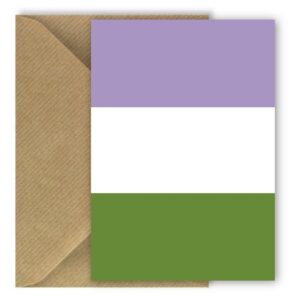 GenderQueer Pride Flag Greeting Card Rectangle
