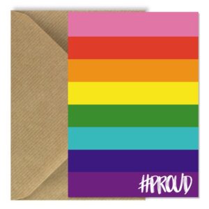 Gilbert Baker (Original) Pride Flag #PROUD Greeting Card Rectangle