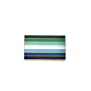 Men Who Love Men - Gay Man's Pride Flag Rectangle Shape Pin Badge