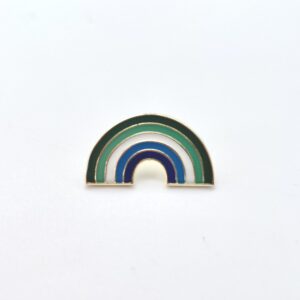 Men Who Love Men - Gay Man's Pride Flag Rainbow Shape Pin Badge
