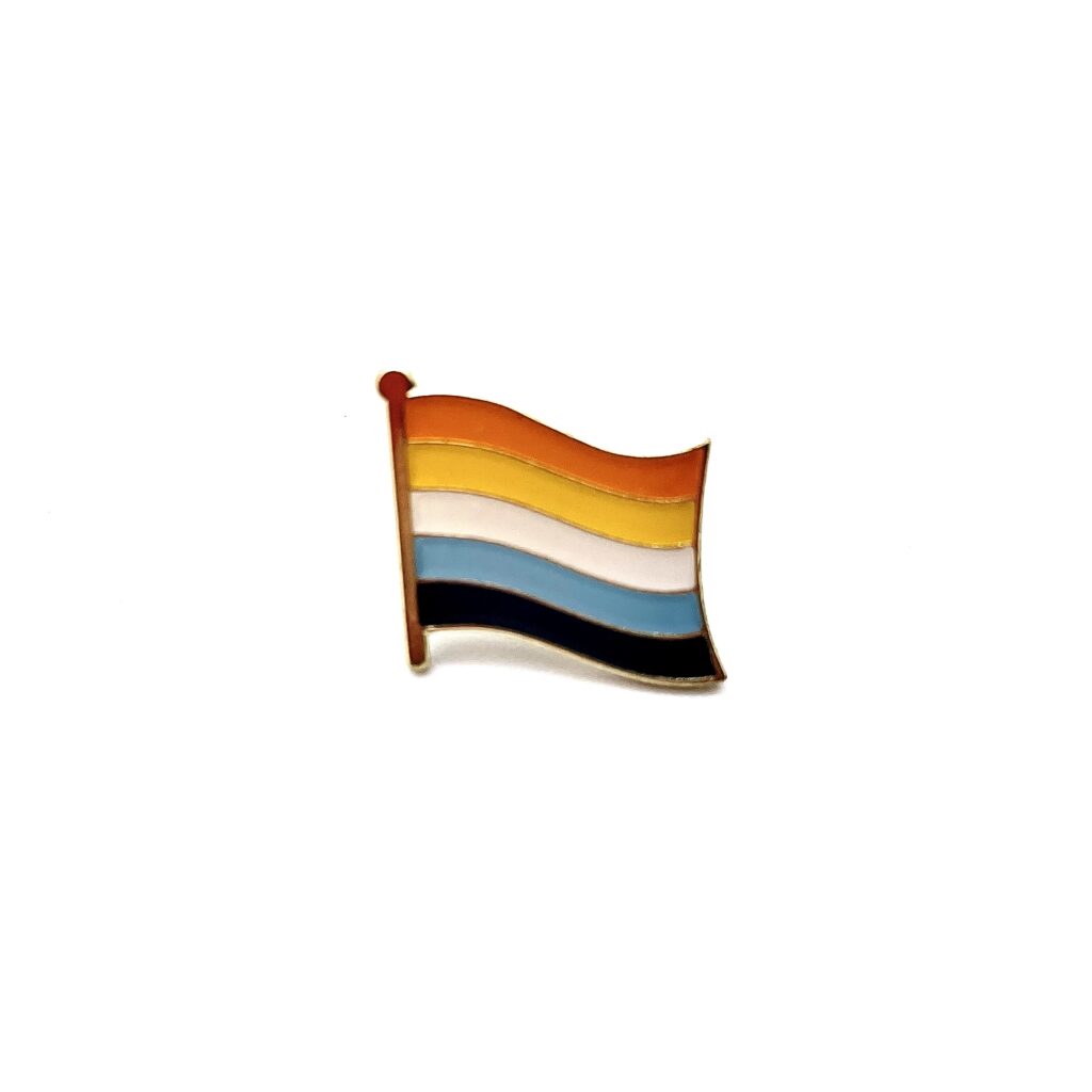 Aroace Wavy Flag Pin Badge The Pride Shop
