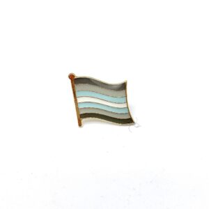 Demiboy Wavy Flag Pin Badge