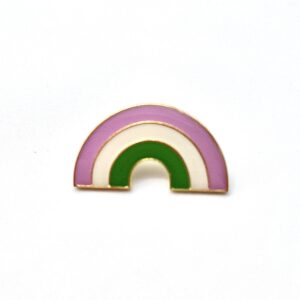Genderqueer Flag Rainbow Pin Badge