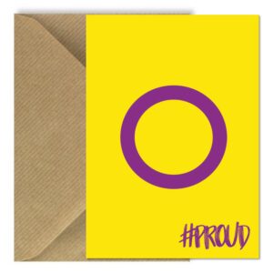 Intersex Pride Flag #PROUD Greeting Card Rectangle