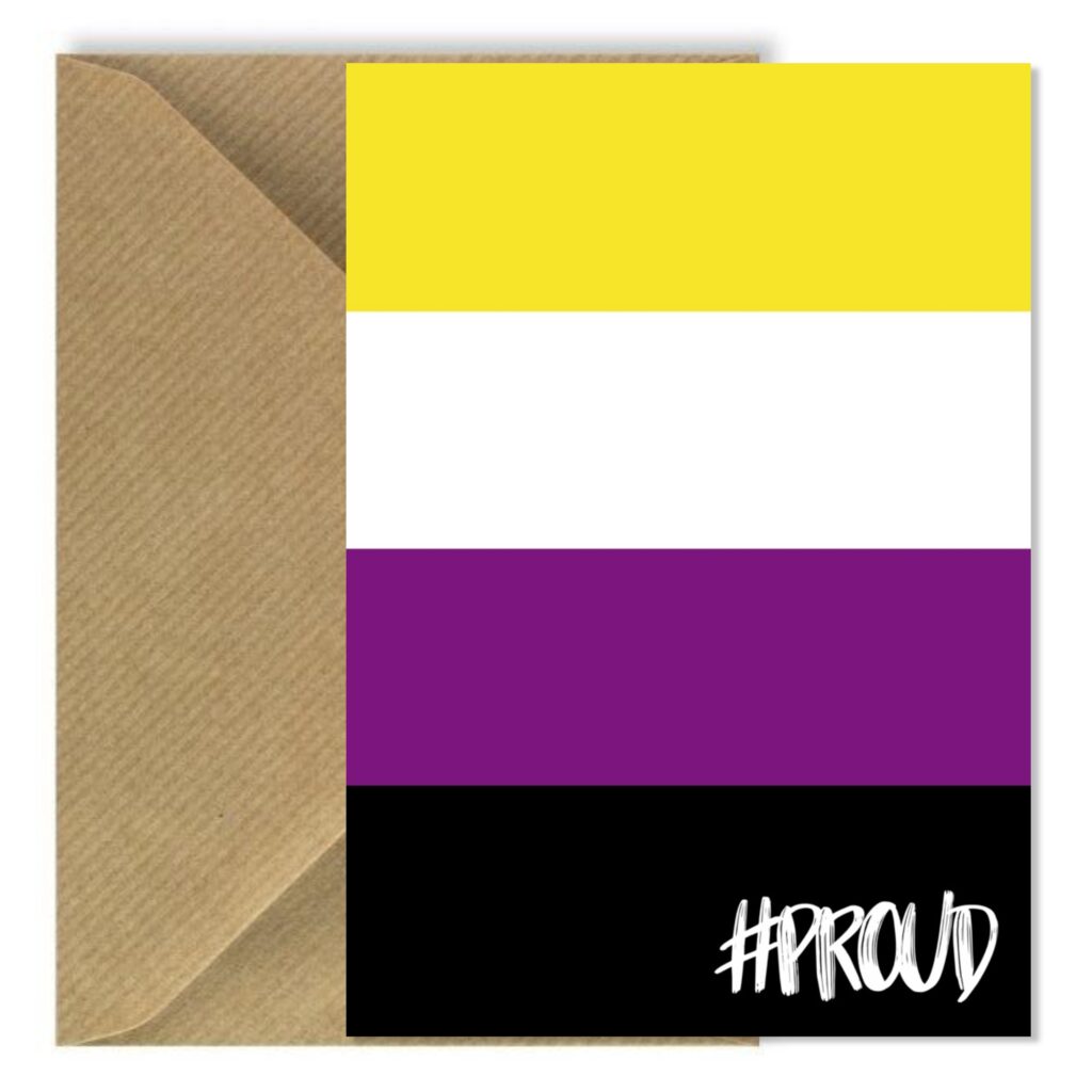 Non Binary Pride Flag #PROUD Greeting Card Rectangle - THE PRIDE SHOP®