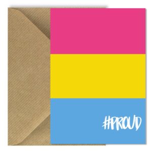 Pansexual Pride Flag #PROUD Greeting Card Rectangle