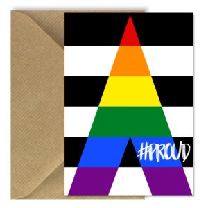Straight Ally Pride Flag #PROUD Greeting Card Rectangle