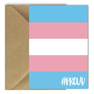 Transgender Pride Flag  #PROUD Card Rectangle
