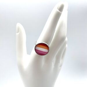 Adjustable Lesbian Bezel Ring